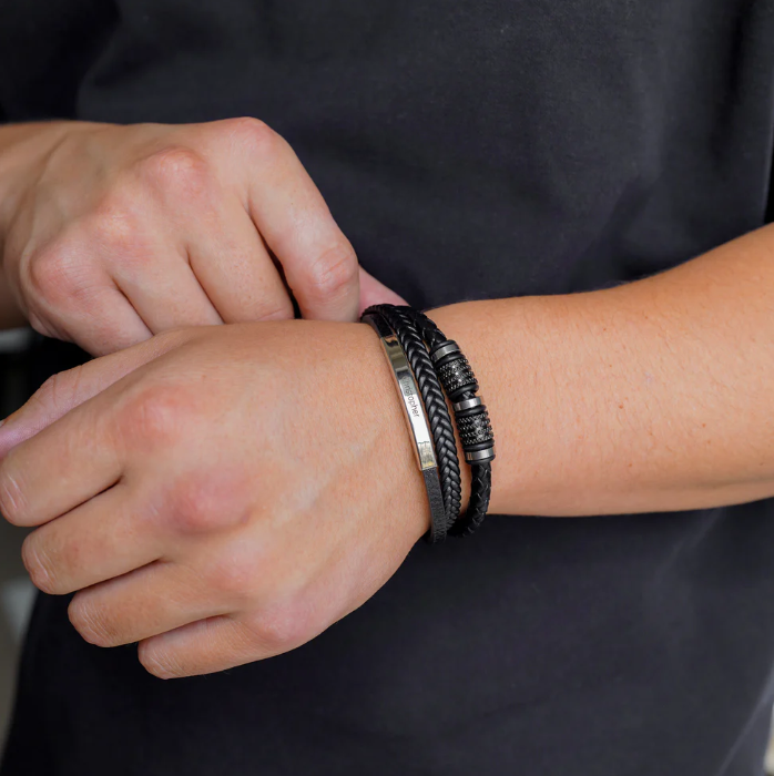 "Forever Connected" Son's Customized Bracelet