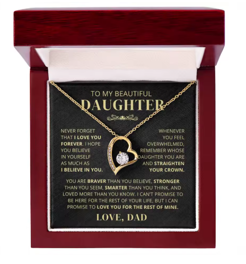 "Always My Little Girl" Forever Love Necklace in Luxury LED Box