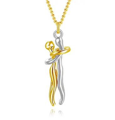 To My Daughter - "Embrace" Necklace with Wooden gift box
