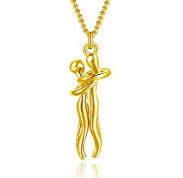 To My Daughter - "Embrace" Necklace with Wooden gift box