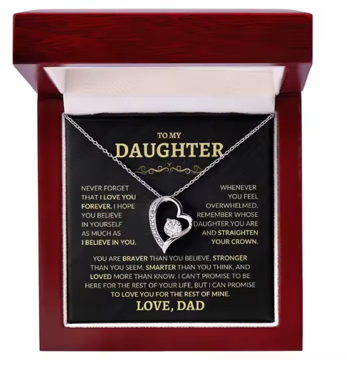 "Always My Little Girl" Forever Love Necklace in Luxury LED Box