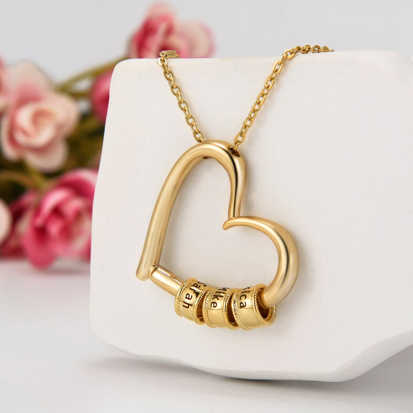 Heart of Our Family - Personalized Necklace with Luxury Red Gift Box
