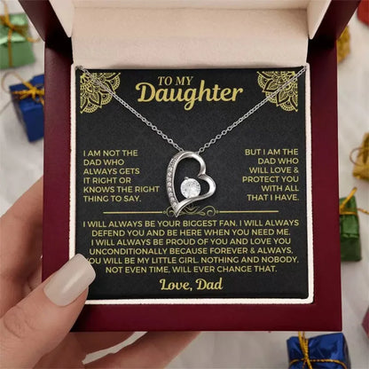 "Always My Little Girl" Forever Love Necklace in Luxury LED Box