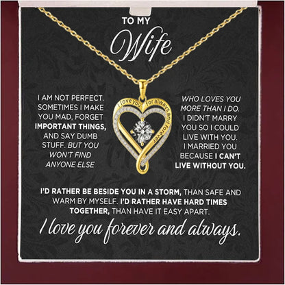 925 Sterling Silver Engraved Heart Necklace with Wooden Box